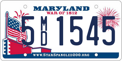 MD license plate 5MD1545