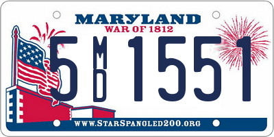 MD license plate 5MD1551