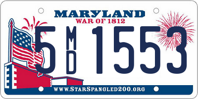 MD license plate 5MD1553