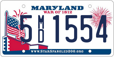 MD license plate 5MD1554