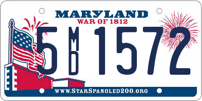 MD license plate 5MD1572