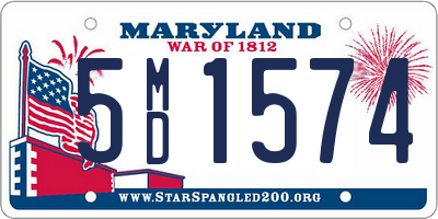 MD license plate 5MD1574