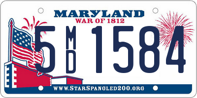 MD license plate 5MD1584