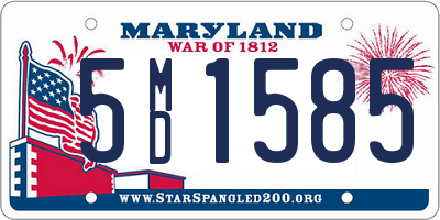 MD license plate 5MD1585