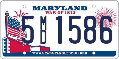 MD license plate 5MD1586