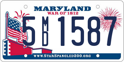 MD license plate 5MD1587