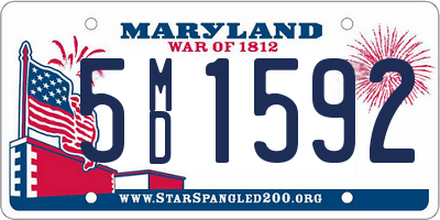 MD license plate 5MD1592