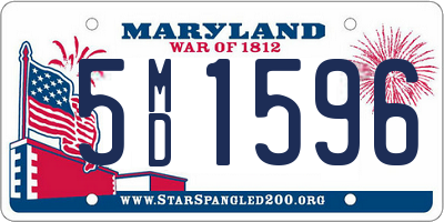 MD license plate 5MD1596