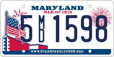 MD license plate 5MD1598