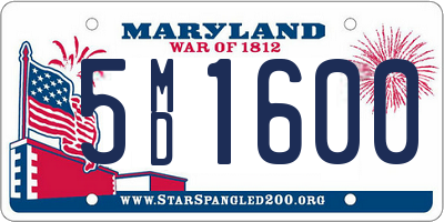 MD license plate 5MD1600