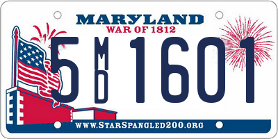 MD license plate 5MD1601