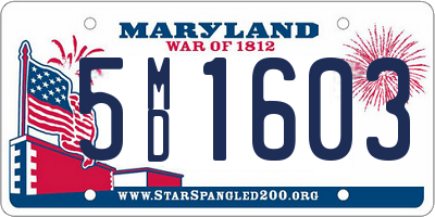 MD license plate 5MD1603