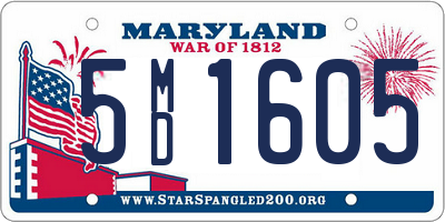 MD license plate 5MD1605