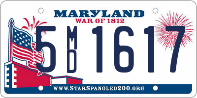 MD license plate 5MD1617