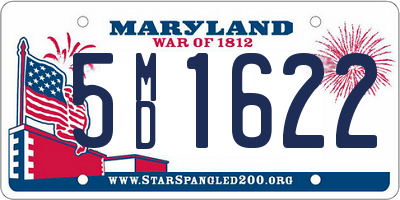 MD license plate 5MD1622