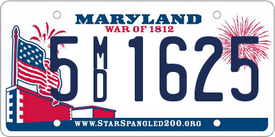 MD license plate 5MD1625