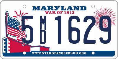 MD license plate 5MD1629