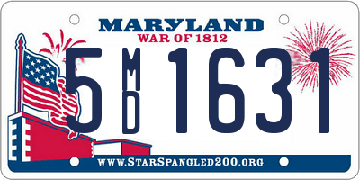 MD license plate 5MD1631