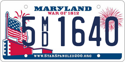 MD license plate 5MD1640