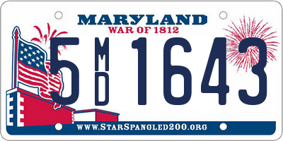 MD license plate 5MD1643