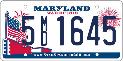 MD license plate 5MD1645