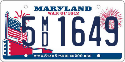 MD license plate 5MD1649