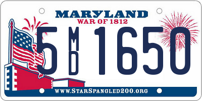 MD license plate 5MD1650