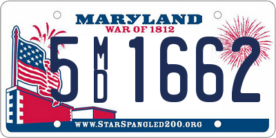 MD license plate 5MD1662