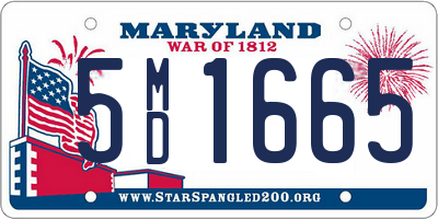 MD license plate 5MD1665