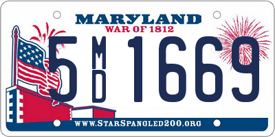 MD license plate 5MD1669