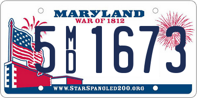 MD license plate 5MD1673