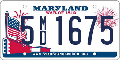 MD license plate 5MD1675