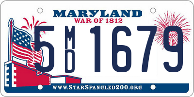 MD license plate 5MD1679