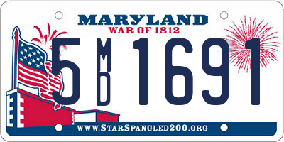 MD license plate 5MD1691