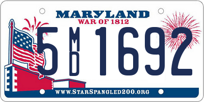 MD license plate 5MD1692