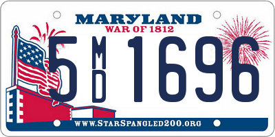 MD license plate 5MD1696