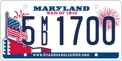 MD license plate 5MD1700