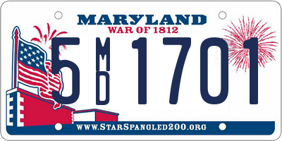 MD license plate 5MD1701