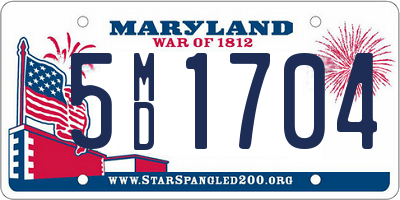 MD license plate 5MD1704