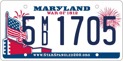 MD license plate 5MD1705