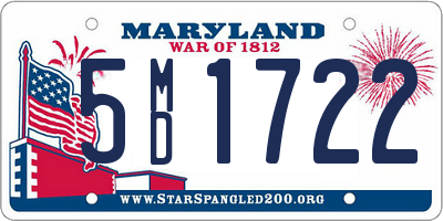 MD license plate 5MD1722