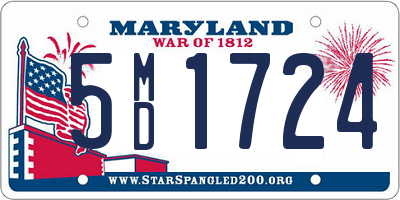 MD license plate 5MD1724