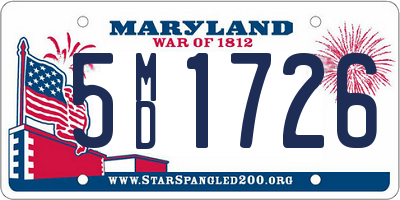 MD license plate 5MD1726