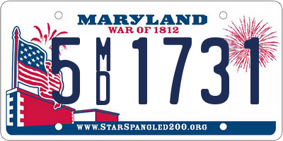 MD license plate 5MD1731