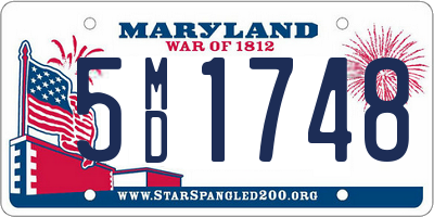 MD license plate 5MD1748