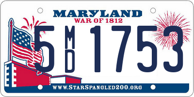 MD license plate 5MD1753