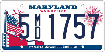 MD license plate 5MD1757