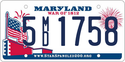 MD license plate 5MD1758