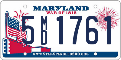 MD license plate 5MD1761