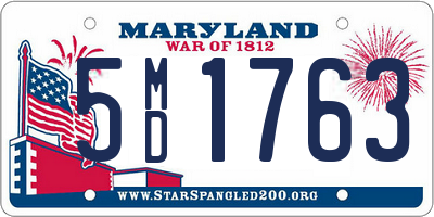 MD license plate 5MD1763